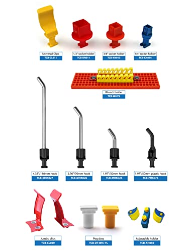 Ascend Tools Organizer Genie 3/8" Socket Holder Pegboard Accessory – Holds 3/8" Drive Sockets (50 Per Pack), Tool Storage Organizer - style: 3/8'' drive socket holders - 50 pieces