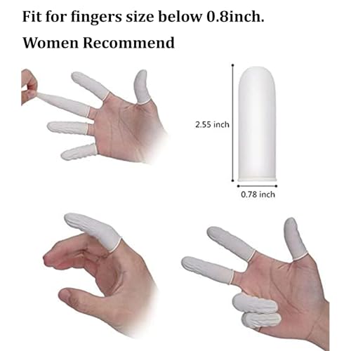 Cuttte (Approx. 330 PCS) Latex Finger Cots Disposable Medium Finger Gloves | Thumb Covers Protectors for Fingertips, Applying Creams, DIY Crafting, Repairing Electronics, Wound Protection - size: Medium (Pack of 330)