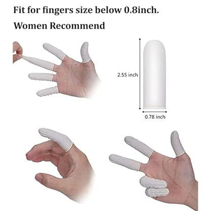 Cuttte (Approx. 330 PCS) Latex Finger Cots Disposable Medium Finger Gloves | Thumb Covers Protectors for Fingertips, Applying Creams, DIY Crafting, Repairing Electronics, Wound Protection - size: Medium (Pack of 330)