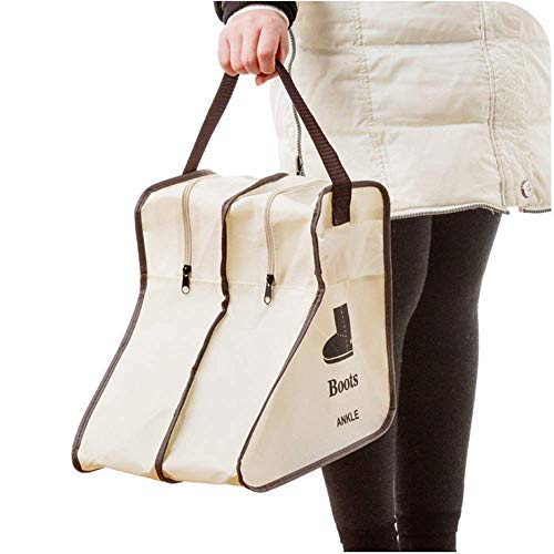 Portable 2 Pack Boots Storage,Short Boots Storage/Protector Bag | Boots Cover(Beige)