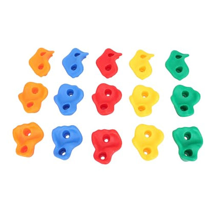 PE Rock Climbing Holds for Kids, 20PCS Climbing Rocks with Mounting Hardware for Indoor Outdoor Playground Set, Wear Odorless Wall Holds