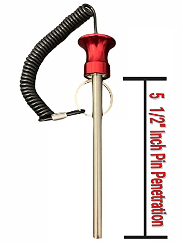 TreadLife Fitness Universal Weight Stack Pin for Commercial Gym or Home Gym | Heavy Duty Pin Insert | Health Club Grade Steel - style: Red