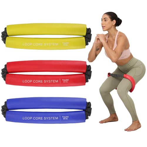 Hip & Core System, Resistance Loop to Stretch, Core Fitness Glute Workout Bands - color: Yellow red Blue