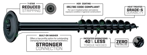 SPAX 5/16" x 12" Exterior Washer Head Structural Wood Lag Screws Powerlags Torx T-Star (150 EA) Bulk Pail Bit Included Heavy Duty Rust Resistant - size: 5/16" x 12"
