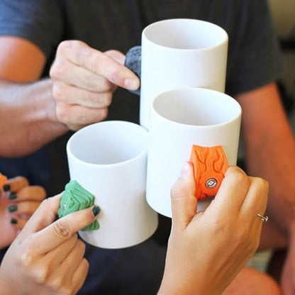 YY Vertical Climbing Mug, Pinch Mug for Rock Climbers and Boulderers, Indoor Bouldering Grip Cup, Unique Gift, Green - color: Green