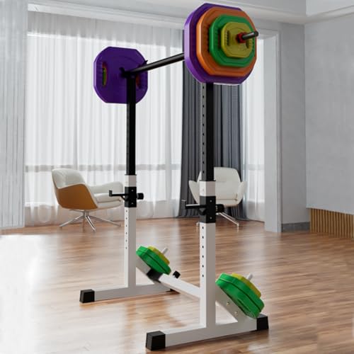 Adjustable Squat Rack Barbell Rack For Home Gym Max Load 550LBS | Bench Press Rack，Multi-Function Barbell Rack，Weight Lifting