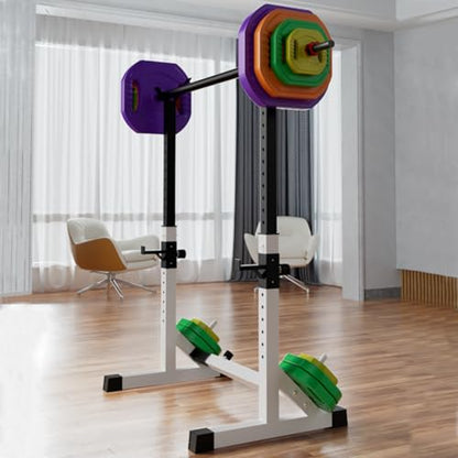 Adjustable Squat Rack Barbell Rack For Home Gym Max Load 550LBS | Bench Press Rack，Multi-Function Barbell Rack，Weight Lifting