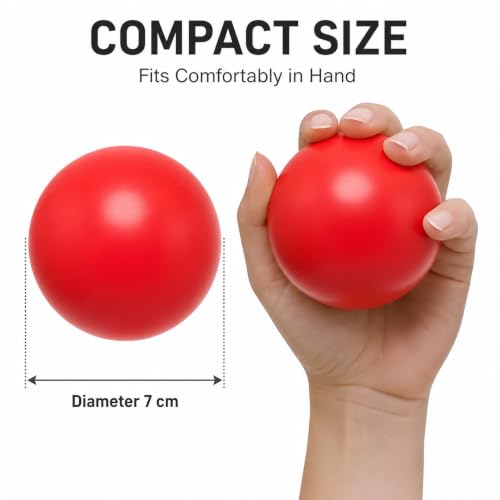 Hand Exercise Grip Ball, Finger Strengthener, Wrist and Hand Training Tool for Sports and Fitness - color: Red