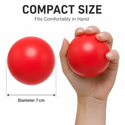 Hand Exercise Grip Ball, Finger Strengthener, Wrist and Hand Training Tool for Sports and Fitness - color: Red