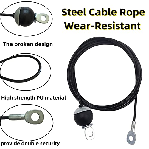 Home Gym Pulley Cable System,Silent Weight Cable Machine Attachment for Lat Pulldowns Tricep Extensions Heavy Duty Coated Steel Wire,Easy DIY Setup with Hanging Strap Carabiners Ideal for Small Spaces - color: 1 Pulley+1 Straps+1 Carabiner+79in Cable 1pcs