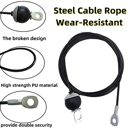 Home Gym Pulley Cable System,Silent Weight Cable Machine Attachment for Lat Pulldowns Tricep Extensions Heavy Duty Coated Steel Wire,Easy DIY Setup with Hanging Strap Carabiners Ideal for Small Spaces - color: 1 Pulley+1 Straps+1 Carabiner+79in Cable 1pcs