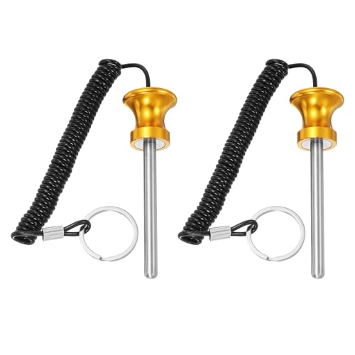 Weight Stack Pin, Weight Gym Pin Strength Training Equipment Replacement with Pull Rope for Commercial Home - color: Gold, size: 0.3 x 3.1 Inch