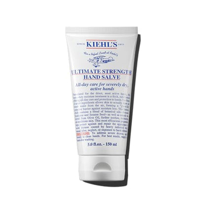 Kiehl's Ultimate Strength Hand Salve, Deeply Hydrating Hand Lotion, Thick and Rich Formula for Intense Moisture and Conditioning, Protects and Repairs Dry Skin, Paraben and Gluten Free - size: 5 Fl Oz