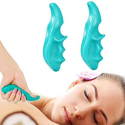 Deep Tissue Massage Tool,2 Pieces Thumb Saver Massager, Trigger Point Massage Therapy Tool, Professional Back Neck Shoulder Leg Acupoint Massager, Self Massage Tools for Sore Muscles, Muscle Knots