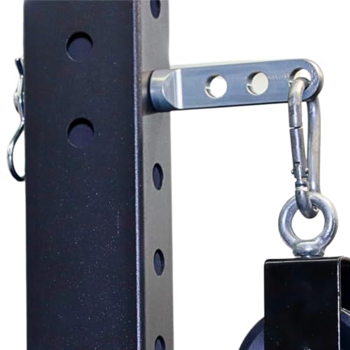 F&F STEEL Adjustable Fitness Rack Pulley Pin - Fits 2" & 3" Racks with 5/8" or 1" Hole Size - Heavy-Duty, Gym Equipment for Home Workouts, Strength Training, and Muscle Building - Compact Design