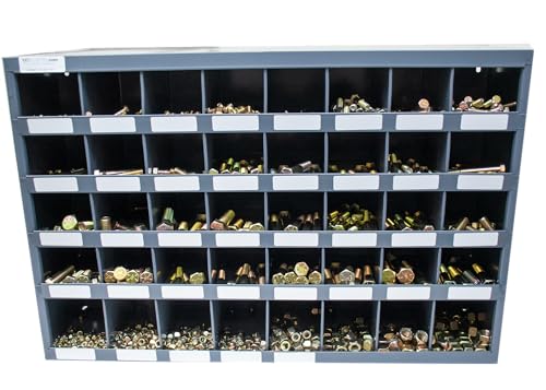 2510 Piece Grade 8 USS Coarse Thread Bolt (Hex Head Cap Screw), Nut, and Washer Assortment with 40 Hole Bin