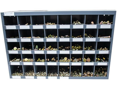 2510 Piece Grade 8 USS Coarse Thread Bolt (Hex Head Cap Screw), Nut, and Washer Assortment with 40 Hole Bin