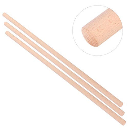Wood Yoga Stick, 3Pcs Shoulder Opener Fitness Tool, Yoga Accessory Rod for Beginners and Professionals in Home Gym or Studio Practice