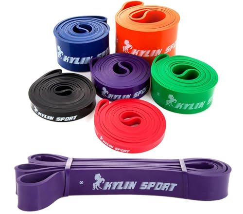 Resistance Band Assisted Pull Up Bands Training Yoga Pilates Elastic Loop Stretch for Cross Workout Gymnastics Power-Lifting - color: Purple