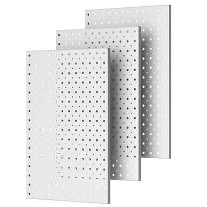 Pegboard Smith Metal Pegboard Panels, 16" x 12" Heavy-Duty Steel Wall Peg Boards for Garage Tool Storage, Pegboard Organizer System (Pack of 3, Gray) - color: Gray