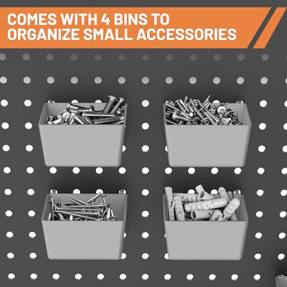 120-Piece Pegboard Hooks Set, Peg Board Organizer Accessories with Bins for Hanging Various Tools in Garage, Kitchen, Craft Room