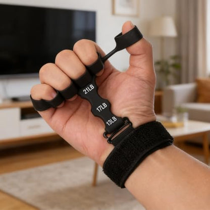 Silicone Finger Strengthener & Wrist Exerciser, 3 Levels Grip Strength Trainer for Basketball Shooting, Guitar, Climbing