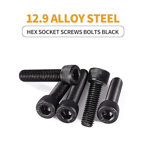 M3 x 12mm 16mm 20mm 25mm 30mm Hex Socket Head Cap Screws Bolts, 12.9 Grade Alloy Steel, Black Oxide Finish, Fully Threaded, Metric Allen Hex Drive, Assortment Kit 100Pcs - size: Hex Socket Head M3x12, 16, 20, 25, 30mm(100pcs)