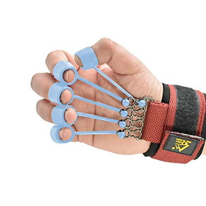 Elastic Silicone Finger Strengthener, 5 Hand Exerciser, Recovery Physical Equipment Workout Extension, Hand Grip Trainer Strength Stretching Rehabilitation - size: 40 lbs 5 finger cots
