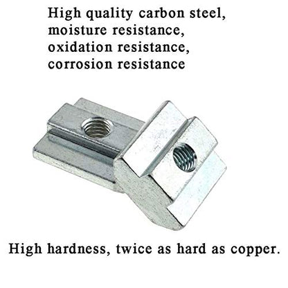 15pcs 4040 Series Sliding T Nuts Metric M8 Thread Slide in Hammer Head T-Nut for Standard 8mm T-Slot Aluminum Extrusion Profile （4040 Series M8） - size: 4040 Series M8