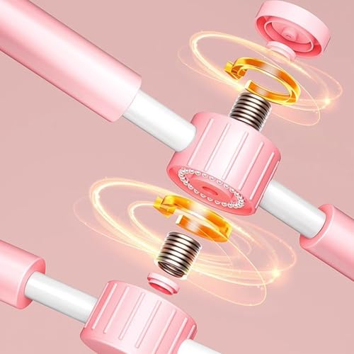 Back Stretcher Yoga Stick Upper Body Alignment Stretching Bar | Exercise Cross Stick for Home Apartment Bodybuilding Fitness Workout After Sports - color: Pinkk