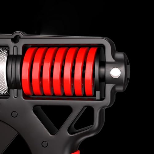 Hand Grip Strengthener Adjustable 5-165kg Grip Strength Trainer with Steel Spring Finger Exerciser for Men and Women - color: Red