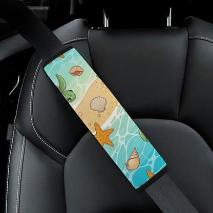 2PCS Turtle Beach Car Seat Straps Shoulder Pads Soft Padded Seat Belt Cushion for Adult Use, Car Seats Pushchair Strollers High Chair Pushchair, Anti-Slip Pad - color: Pattern 899