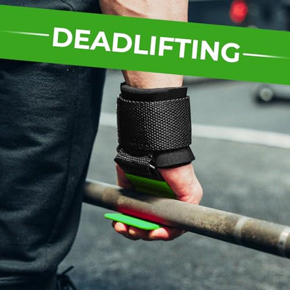 BEAST RAGE Workout Hooks for Men, Durable Coated Grip Gym Straps for Weightlifting Wrist Wraps Training Weight Lifting Strength Fitness Bodybuilding Anti Slip Women Hook Exercise - color: Green