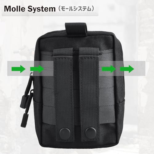 Azarxis Molle Pouches, Tactical Compact EDC Small Utility Pouch Waist Bags Sundries Storage Admin Organize Gear Gadget for Military Backpack - color: #03 Green - 5.91"x4.33" - 2 Pack