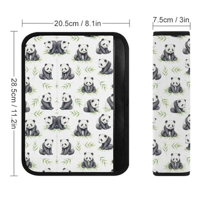 Universal Soft and Comfortable Seat Belt Cover for Adults and Children, Most Cars, 2 Pack Cute Pandas Leaf Seat Belt Covers Cushion Neck and Shoulder Support - color: Pattern 208