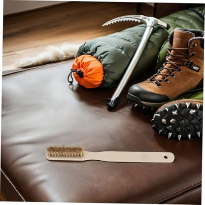 Bouldering Chalk Brush with Long Handle Mountaineering Cleaning Brush Natural Boar Bristle for Indoor and Outdoor Use