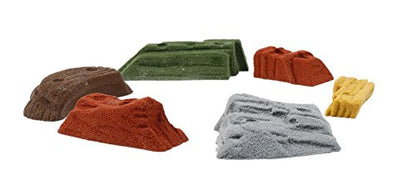 Atomik Rock Climbing Holds Set of 6 Screw-On Sandstone Style in Assorted Earth Tones