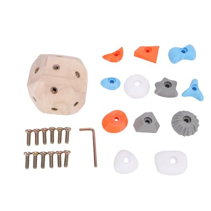 Climbing Blocks Boulder Block Rock Climbing Gear, Finger Strength Training Tool, Portable Climbing Kit with Climbing Pegs, Indoor Outdoor Climbing Toy for Climbers