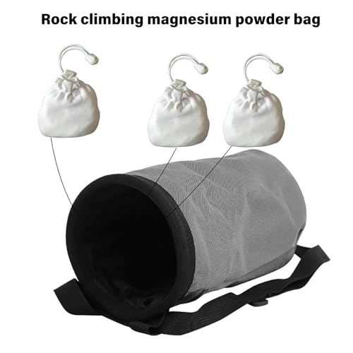 Rock Climbing Chalk Bag Drawstring Storage Pouches Bouldering Chalk Bucket Storage Bag for Weight Liftings Gym Climbin