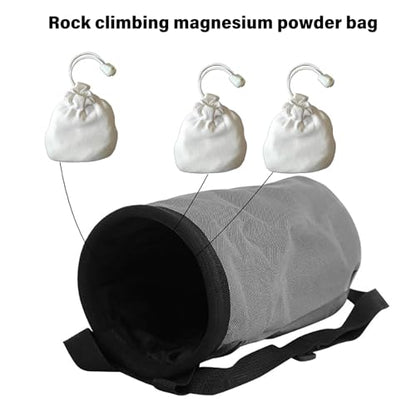 Rock Climbing Chalk Bag Talcum Powder Weightlifting Pouches Adjustable Drawstring Nonslip Storage Pouches Adjustable Drawstring Bag - color: Gray Powder Bag Dsh