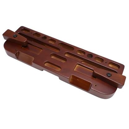 Rock Climbing Hangboard, Wooden Fingerboard for Grip Strength Training, with Various Finger Hole Sizes for Indoor Outdoor Climbing