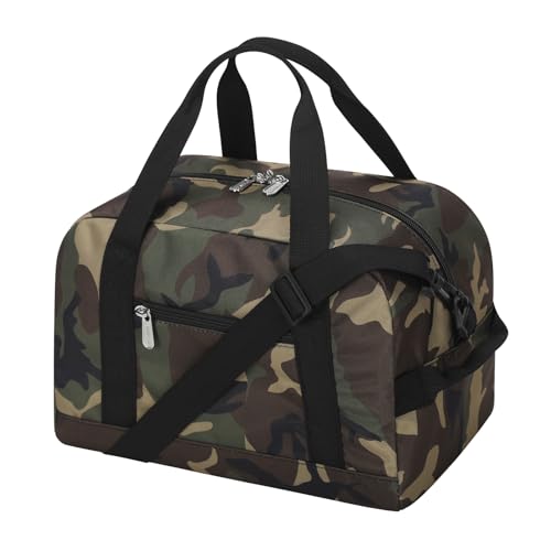 Apenze Small Gym Bag Carry On Bag - 12 in Mini Duffle Bag Lightweight for Overnight Travel(Camouflage) - color: Camouflage, size: 12inch