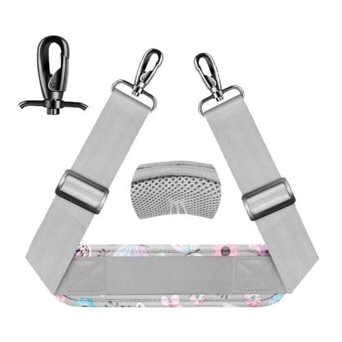 ZINZ 75" Shoulder Strap with Fixed Pad and Dual Balanced Buckles，Butterfly - color: Butterfly