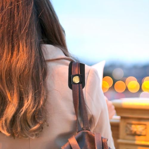 GALPADA Black Leather Shoulder Strap Pad, Pressure Relief Detachable Bag Strap Cushion Replacement for Tote Laptop Messenger Backpack