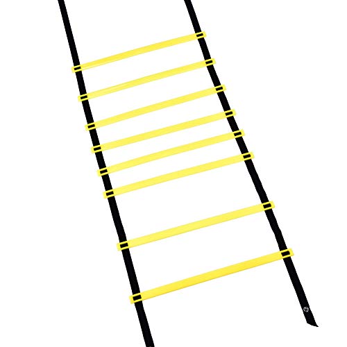 Soccer Training Ladder, Adjustable Rungs for Safety Football Speed Ladder with Nylon Straps for Speed Coordination, Rugby, Tennis