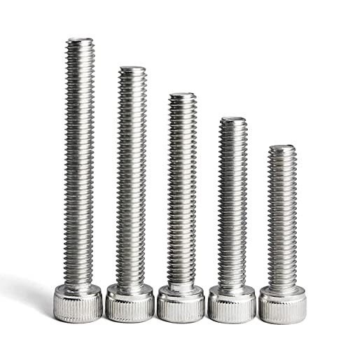 M6 x 30/35/ 40/45/ 50mm Socket Head Screws M6 Bolts 304 Stainless Steel Machine Metric Hex Socket Screw, 50PCS - size: M6 x 30/35/40/45/50mm