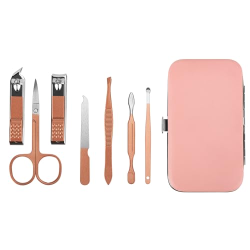 Manicure Set Personal Care Nail Clipper Kit Professional Manicure Pedicure Set Mens Accessories Personal Care Nail Grooming Present for Men Husband Boyfriend Parent, Rose Gold - color: Rose Gold