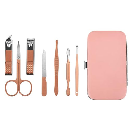 Manicure Set Personal Care Nail Clipper Kit Professional Manicure Pedicure Set Mens Accessories Personal Care Nail Grooming Present for Men Husband Boyfriend Parent, Rose Gold - color: Rose Gold