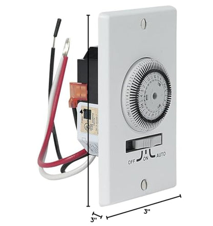 Intermatic IW700K Heavy-Duty Mechanical in-Wall Timer - 20 A Rating, 72 Trippers for 36 ON/Off Events - 3-Way Switch, Easy Installation, 3-Position Override