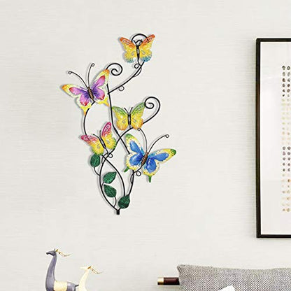 Juegoal 28 Inch Butterfly Garden Stake Decor Metal Wall Art Decoration, Mothers Day Ideal Gifts for Mom, Yard Outdoor Ornaments - style: Butterfly